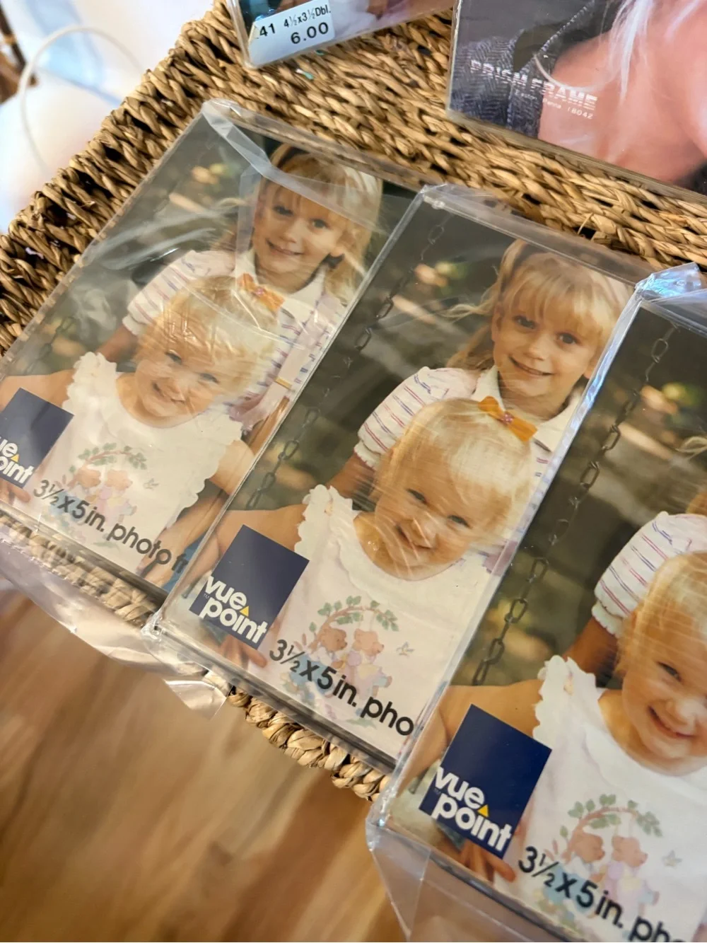 Vintage 1980’s Clear Plastic Picture Frames Sports & School Pictures Magnetic!